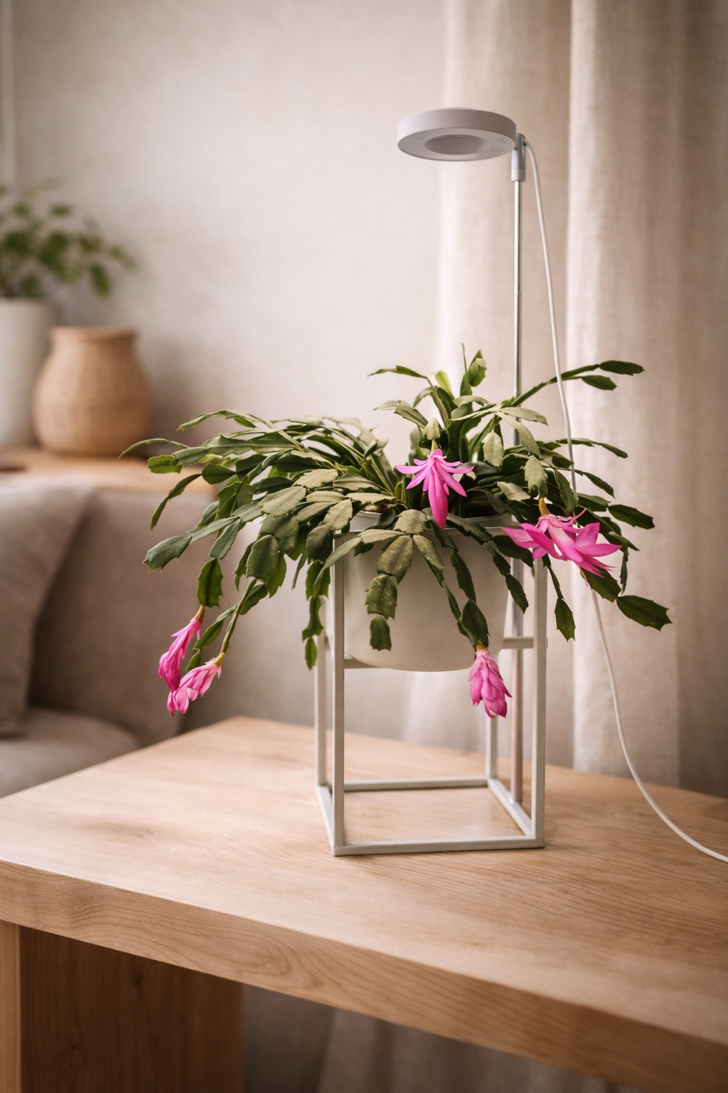 LED kasvivalo jalustalla ajastimella – täysi spektri | Valonlehti